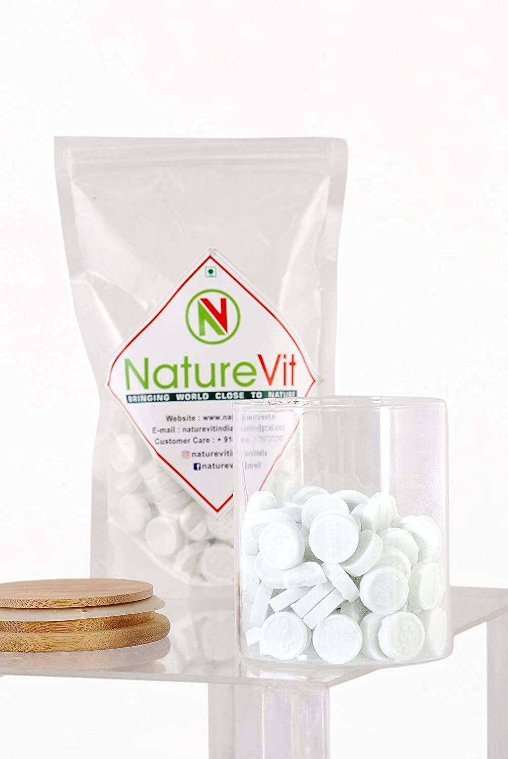 NatureVit Mint Candy 1 Kg | Refreshing Medium Mint Goli | Mouth Freshener for All Ages
