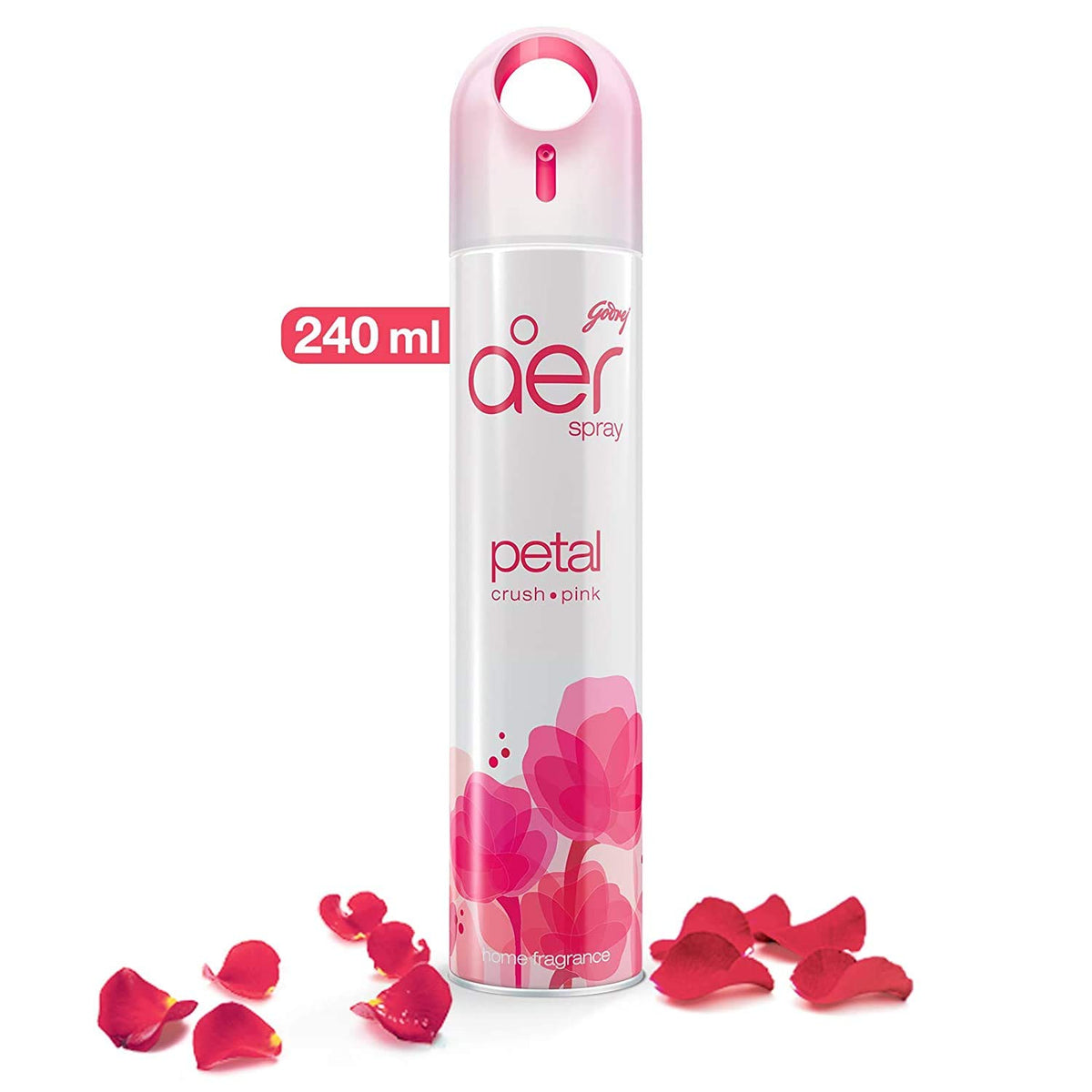 Godrej aer Spray, Home & Office Air Freshener - Petal Crush Pink (240 Ml), Pack of 1
