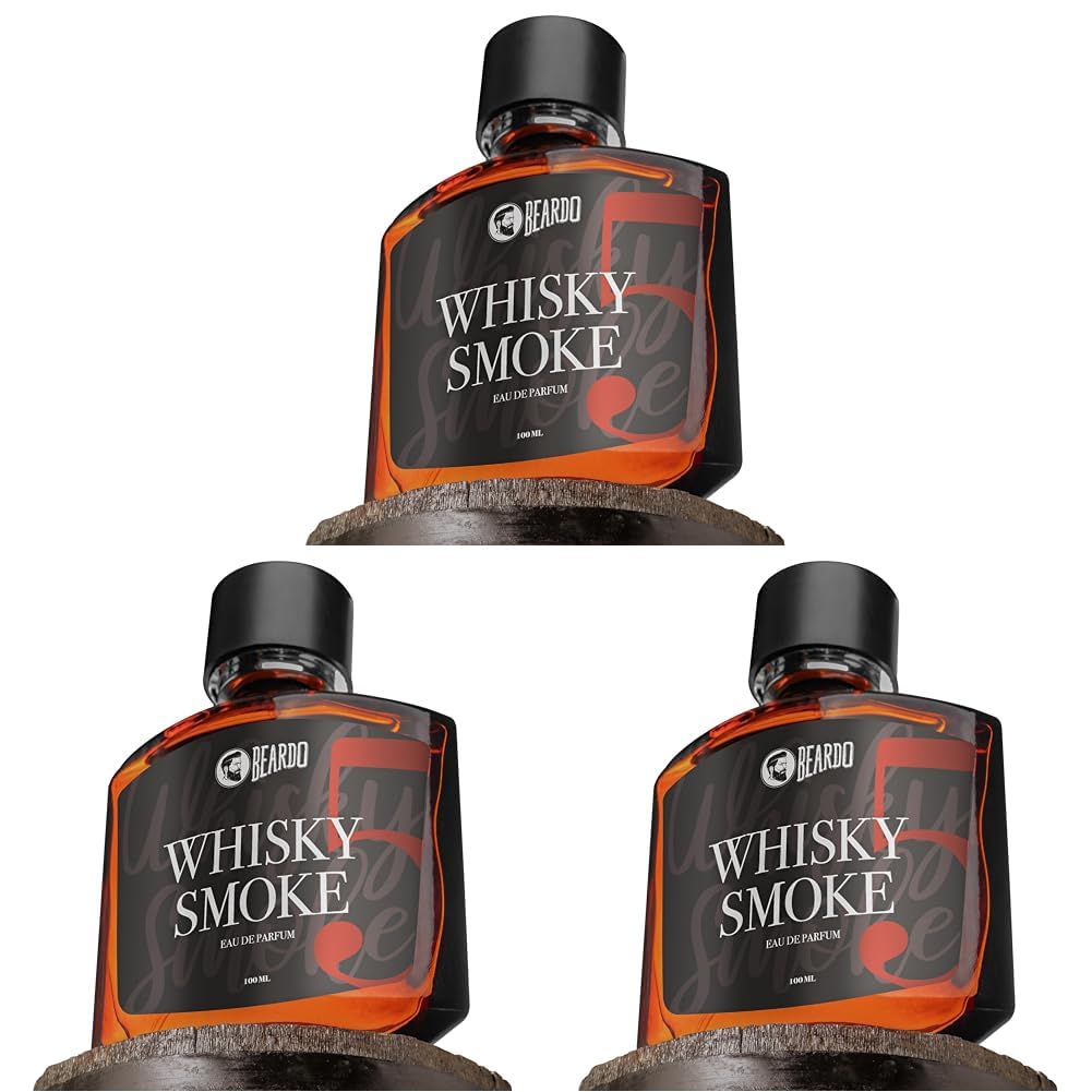BEARDO Whisky Smoke Perfume for Men, 100ml | Spicy, Woody - Oudh Scent Eau De Parfum | Long Lasting Mens Perfume | Best Date Night Fragrance Body Spray for Men (Pack of 3)