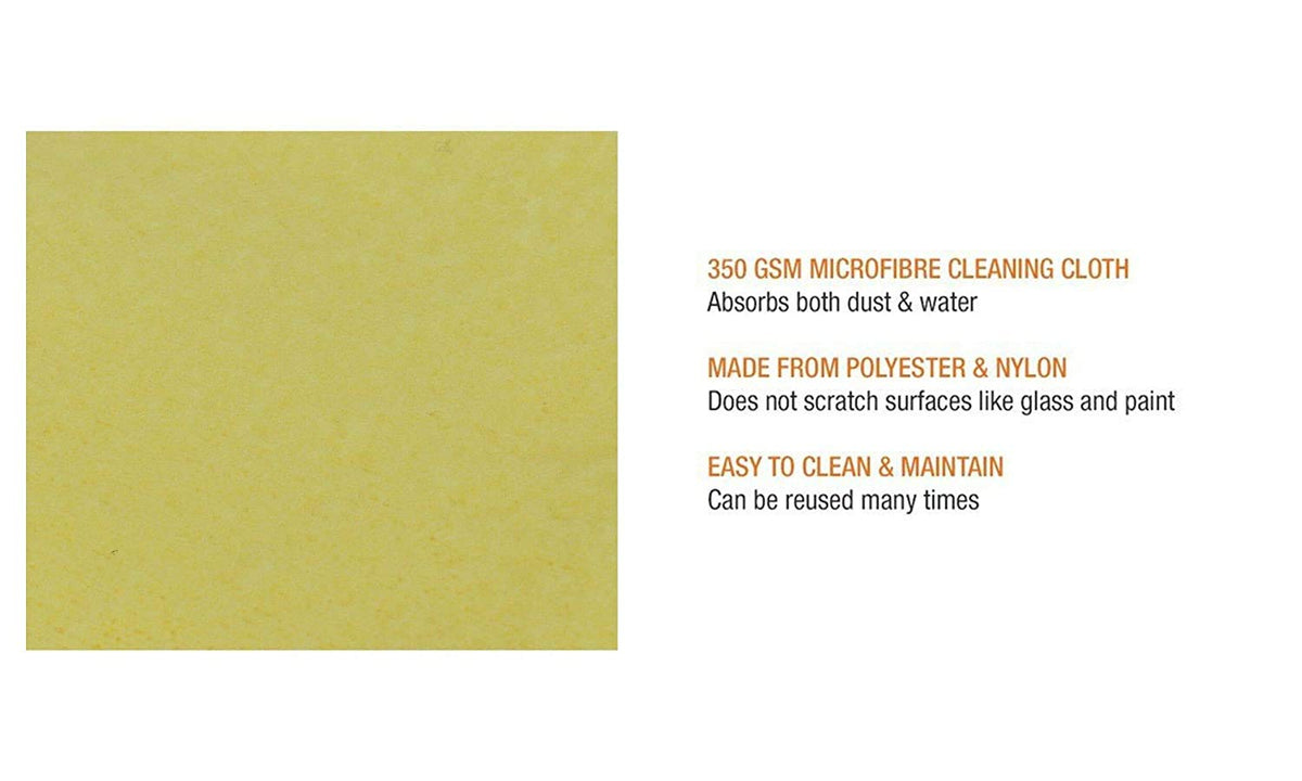Gala Microfiber Dust Cloth (Yellow, Set of 1)