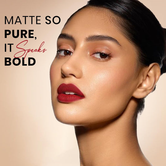 INSIGHT Pure Matte Lipstick - Power Move| High Pigment, Long Lasting Smooth Matte Finish | Enriched with Vitamin E & Coconut Oil - 3.3 g (Pack of 2)