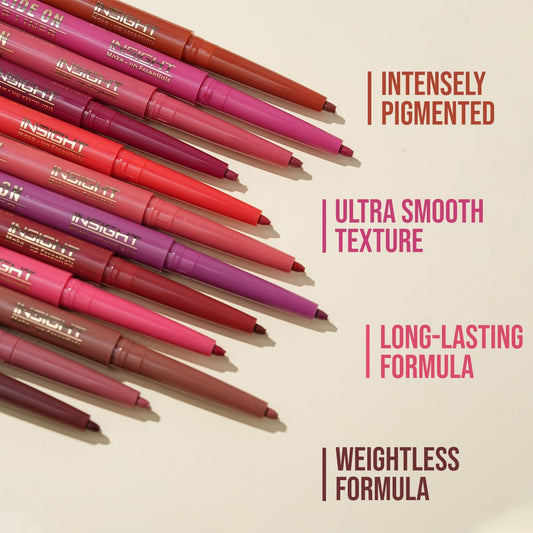 INSIGHT Glide On Lip Liner - Catfish | Intensely Pigmented | Ultra Smooth Texture | Long lasting Formula | Weightless Formula - 0.3 g