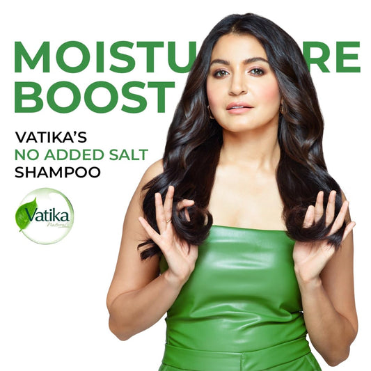 Dabur Vatika Bio-Infusions Moisture Boost Shampoo | Spanish Olive & Aloe Vera | 2% Plant Hyaluron + Hyaluronic Acid | 72 Hrs Hydration Boost | Deep Moisture & Natural Shine | No Added Salt | For Dry & Dehydrated Hair