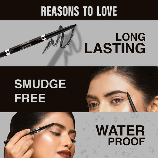 INSIGHT Smudge Free Eyebrow Pencil with Spoolie | Matte Finish | Long Lasting & Waterproof | For Indian Skin Tones | 0.5gm | Shade: Brown
