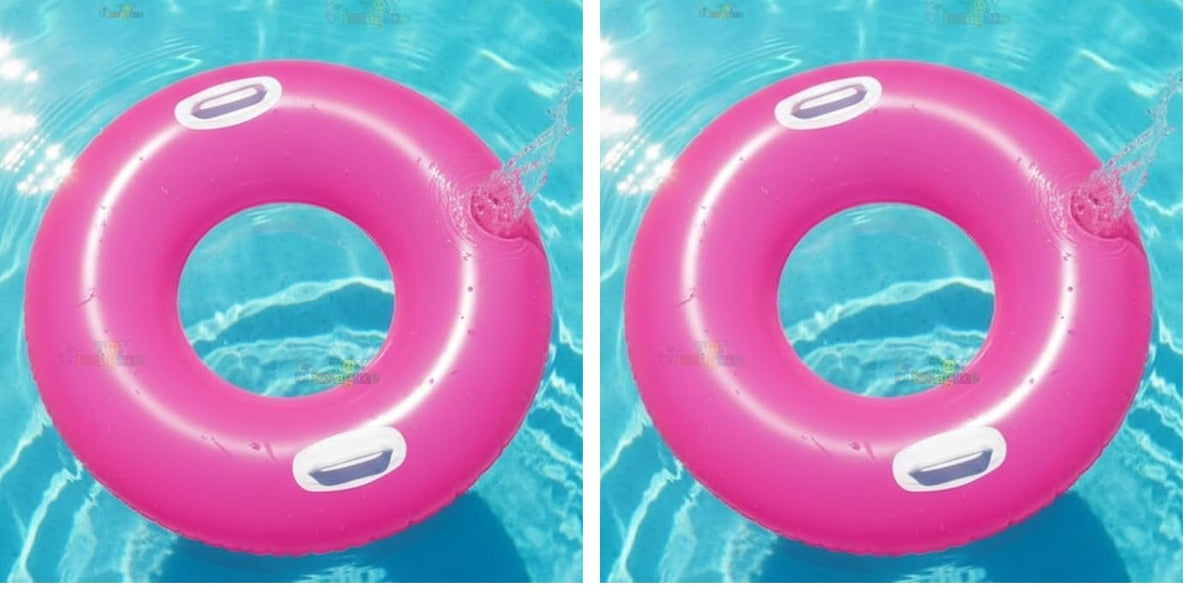 Toy Imagine 30 inches (76.2 cm) Inflatable Ring Tube for Swimming Pool for Kids | Pool Swim Float Tubes with Handle for Fun Pool Party for Kids and Adults (Assorted) (Pack of 2)