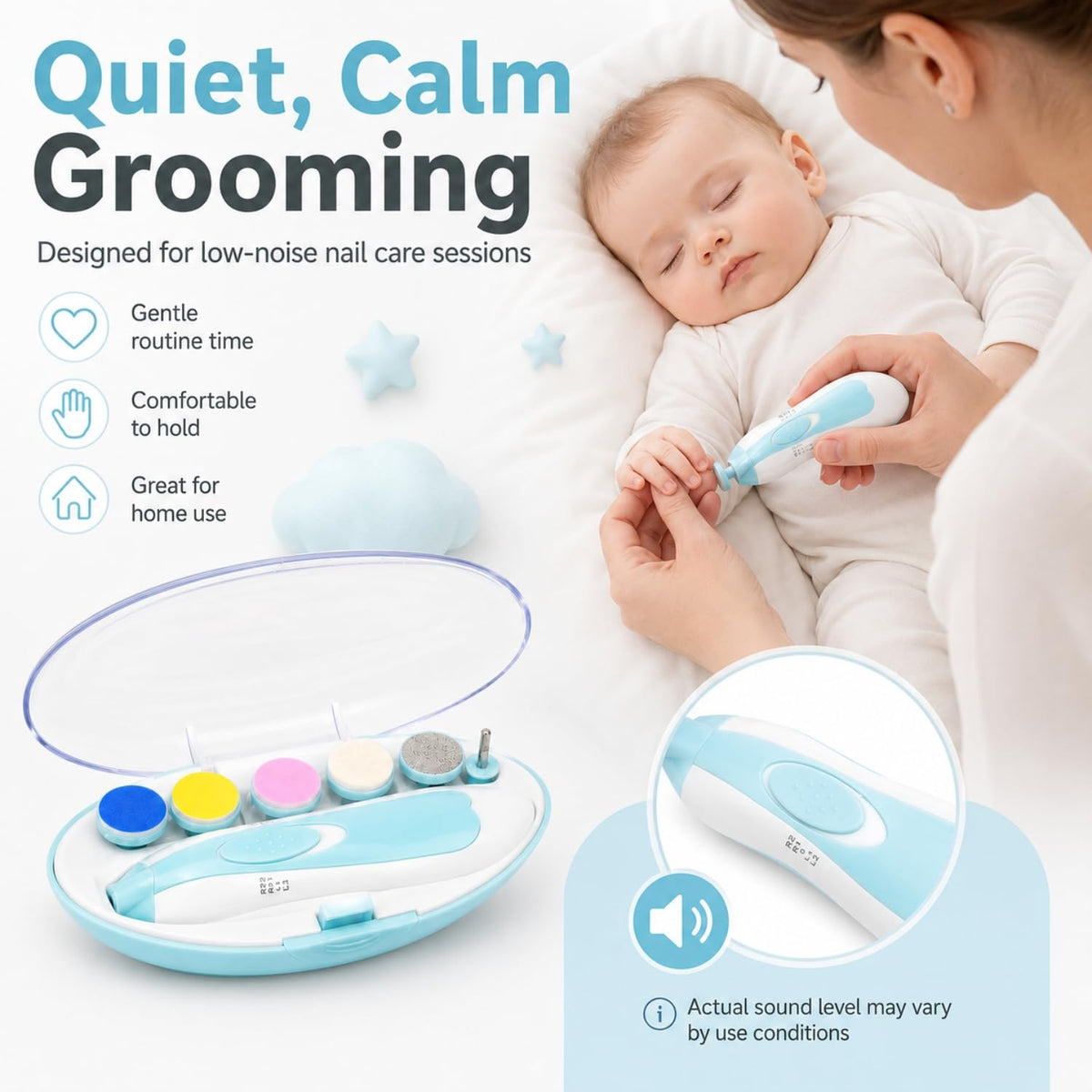 Toy Imagine Electric Baby Nail Trimmer with LED Light Multi Colour