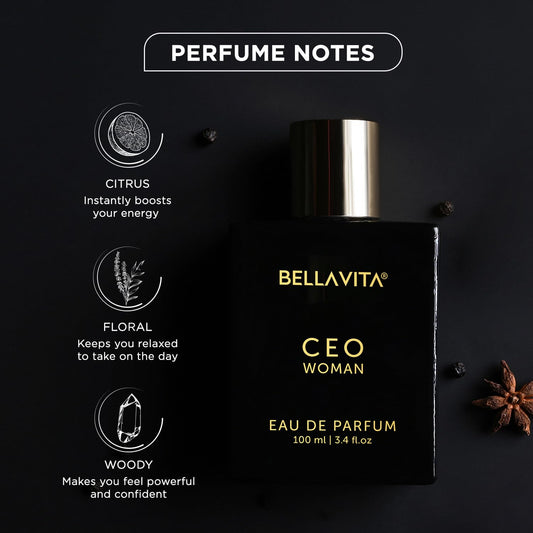 Bella Vita Luxury Women Woody, Floral Ceo & Date Edp Liquid Perfumes Combo, Pack Of 2 Premium Long Lasting Fragrance Scents, 100 Ml Each