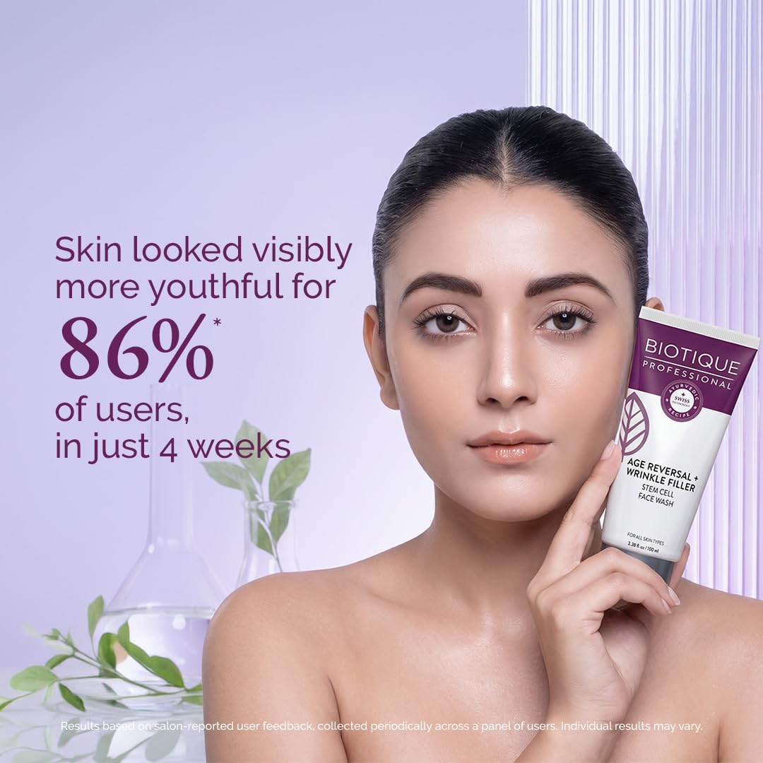 Biotique Professional Age Reversal + Wrinkle Filler Stem Cell Face Wash 100ml