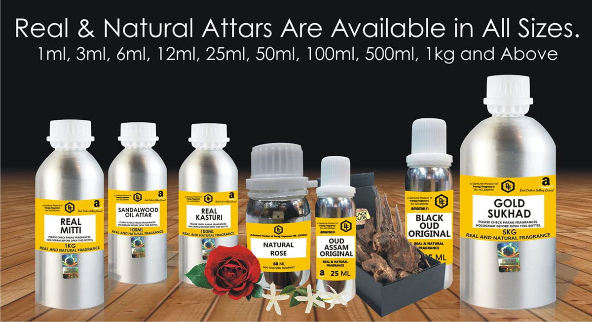 Parag Fragrances Real Sandalwood Attar 1 Tola (Dubai Series) Grade 1 Attar/Ittar/Perfume Oil In Most Precious Bottle/Gift For Men And Women/Perfume Gift Pack/Attar For Men/Perfume For Men