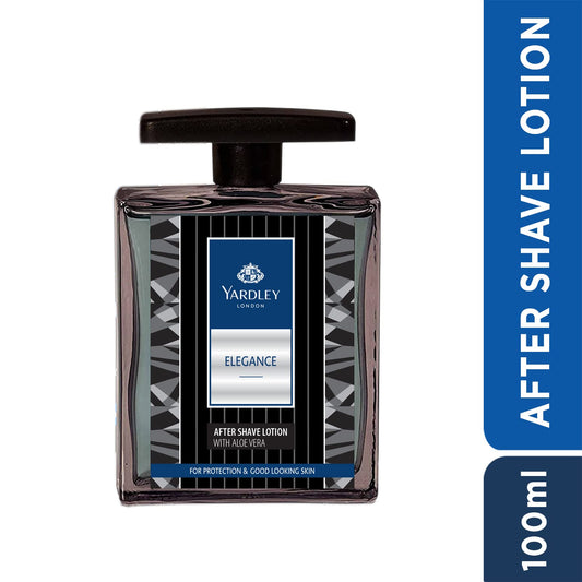 Yardley London Elegance After Shave Lotion with Aloe Vera| Daily Use After Shave Lotion for Men| For Protected & Good Looking Skin| 100ml