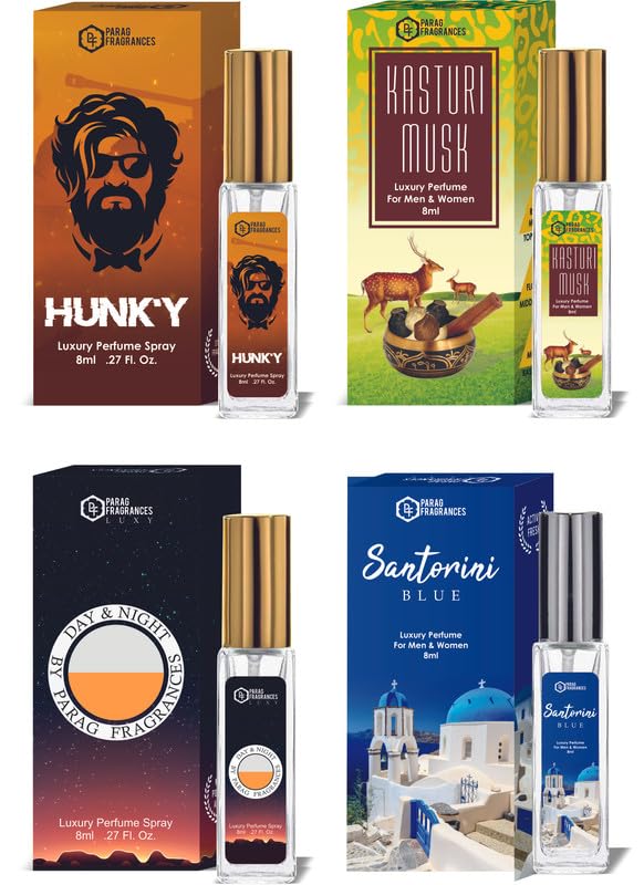 Parag Fragrances Elixir & Hawaii Blue Luxury Perfume Combo (8ml x 2pc) Long Last, Imported, Pocket & Purse Friendly, Reusable Perfume Spray For Men & Women