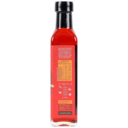 Urban Platter Chilli Oil, 240ml (Condiment, Hot and Spicy, Peppers and Spices Infused Oil, Add to pastas, Pizzas, Salads, soups)