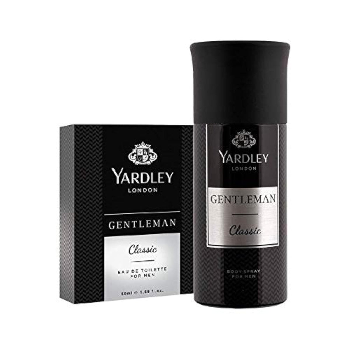 Yardley London Gentleman Classic Perfume Spray For Men's (Eau de Toilette - EDT), 50ml & Gentleman Classic Deo For Men, 150ml