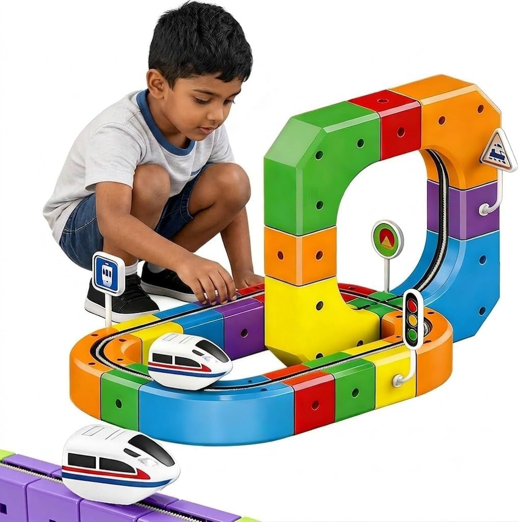 Toy Imagine Electric Train Track Set for Kids (51 Pcs)