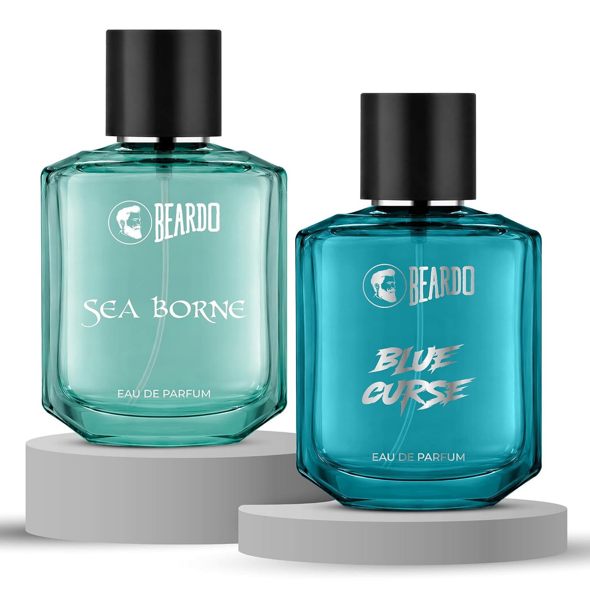 Beardo Blue Curse & Sea Borne Perfume EDP Fresh Combo for Men - 50ml each (Pack of 2) | Daily Wear Aquatic Scent | Gift For Husband | Gift For Boyfriend