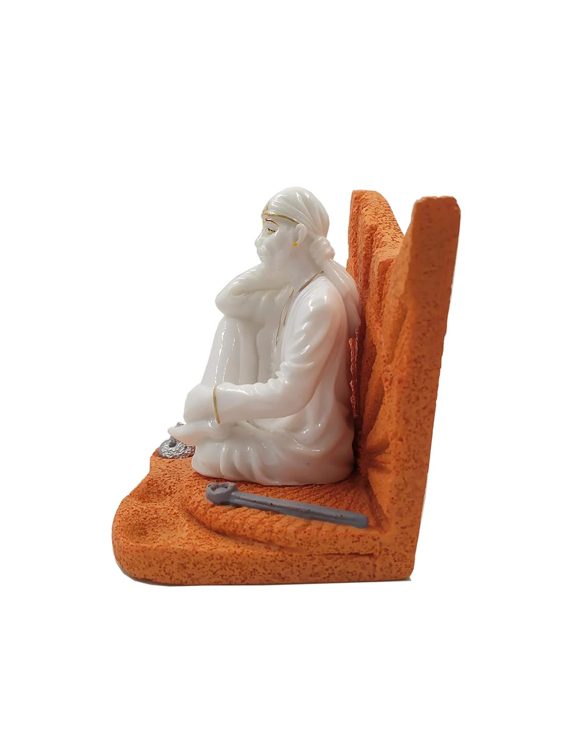 SHINDE EXPORTS sai Baba Marble Statue/saibaba Statue Big Size/shirdi saibaba Idol Marble 4.5 inches