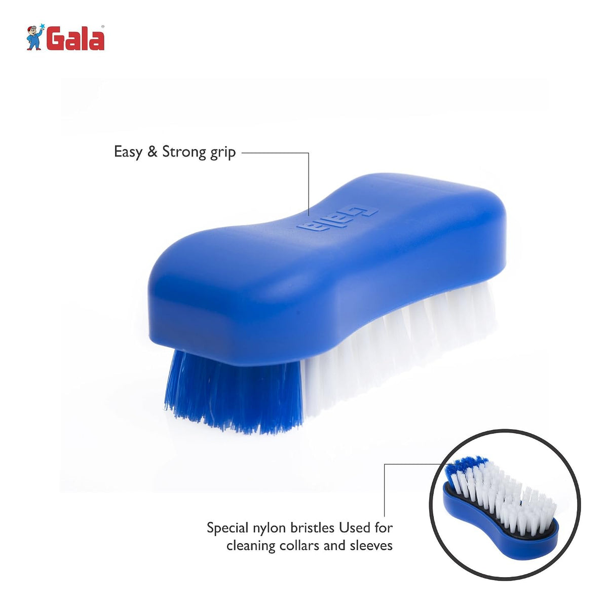 Gala Plastic Double Hockey Toilet Brush, Toilet Cleaning Brush, Long Handle Toilet Brush(Assorted Co
