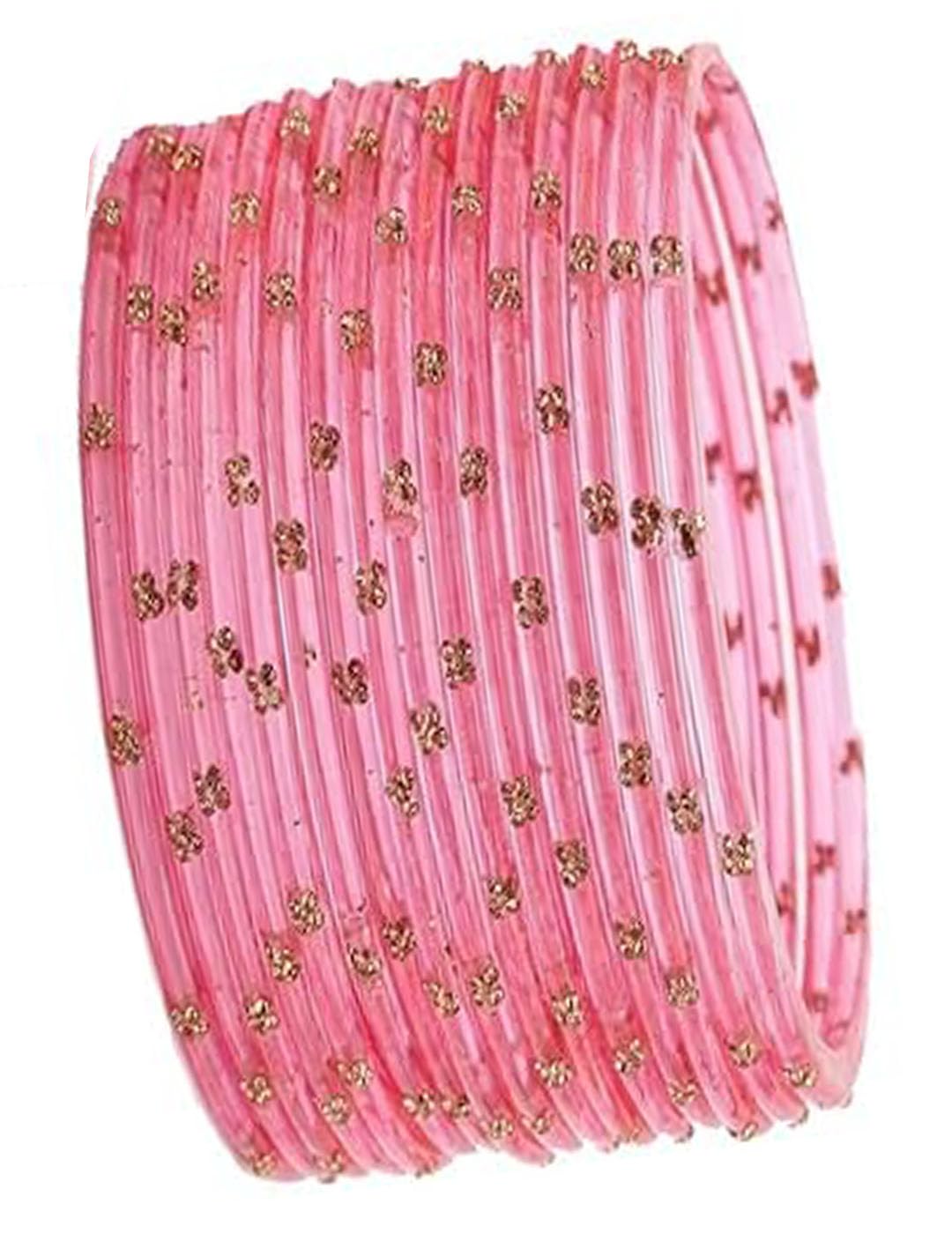NMII Trending Glass Bangles Set With Zircon Gemstone For Women & Girls | Viral Kanch Ki Chudi | Best Gift For Women | Stylish Chooriyan Collection For Wedding Festive Party - Set Of 12