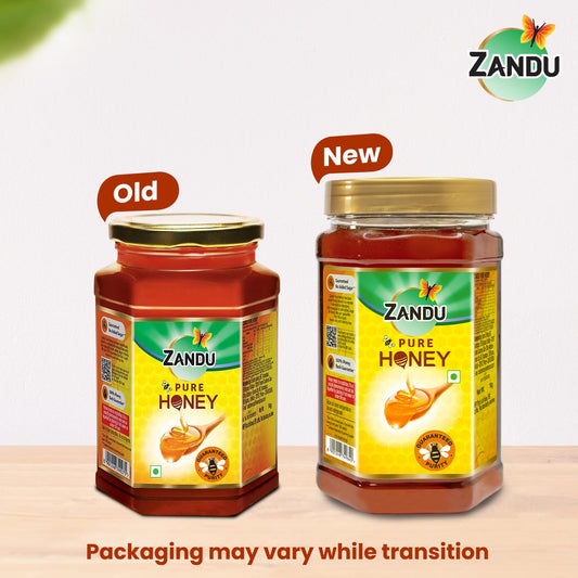 Zandu Pure Honey | Guaranteed Pure & Natural | Sourced from Sunderbans and other forests | Rich in antioxidant | German Lab Tested | 500+ Quality Tests | No Added Sugar, 1kg