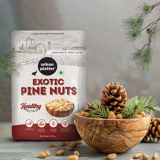Urban Platter Exotic Pine Nuts, 100g (Chilgoza Giri | Rich in Protein | Elevates Pesto, Hummus, Salads)