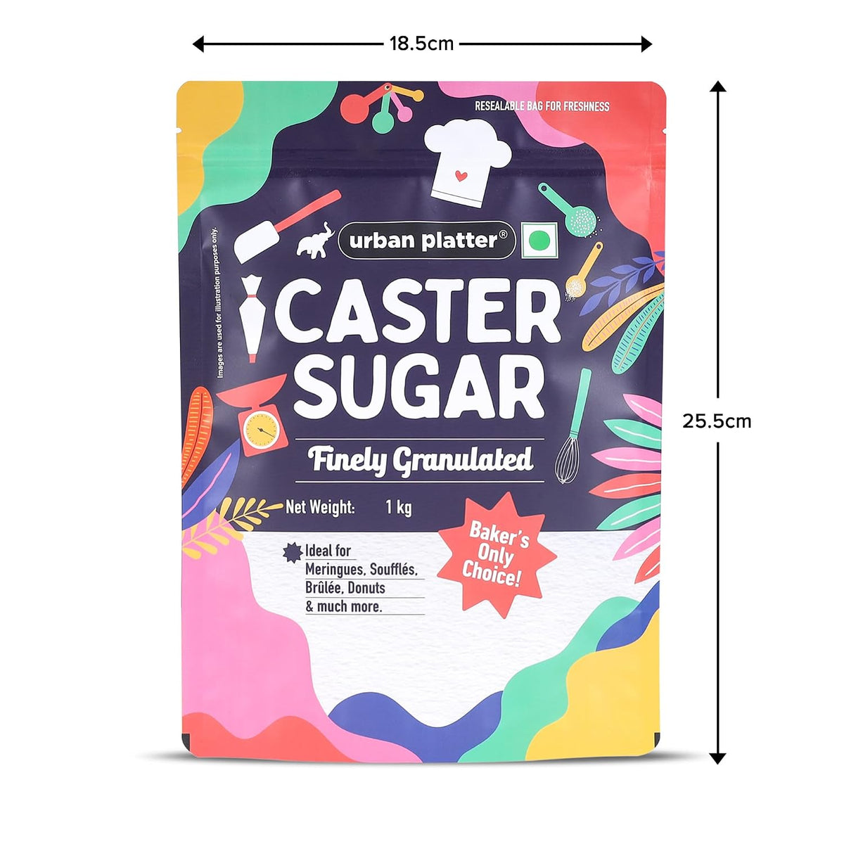 Urban Platter Professional Caster Sugar, 1kg (Perfect for Baking, Castor Sugar, Finely Granulated Free-flowing Sweetener)