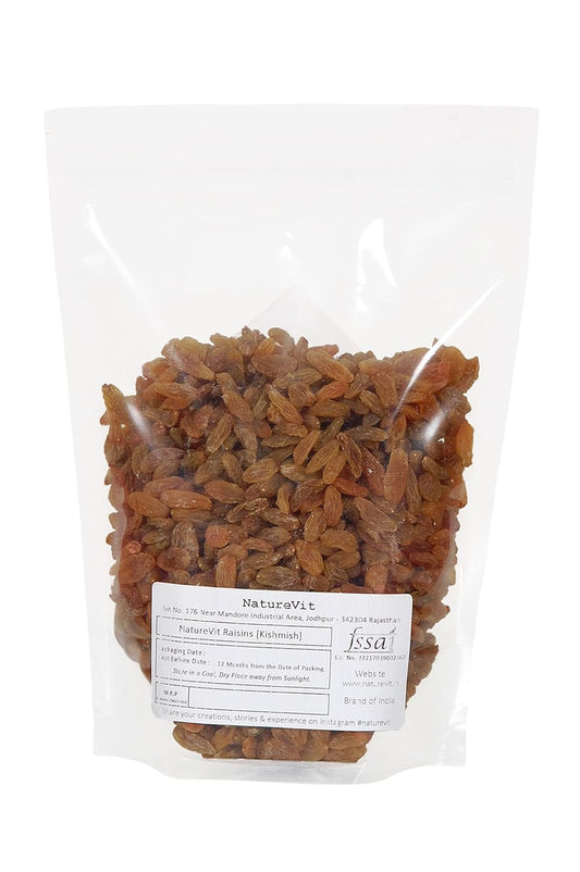NatureVit Golden Raisins 400g | Indian Kishmish | Naturally Sweet & Juicy Dry Fruit | Rich in Iron, Antioxidants & Fiber | Healthy Snack for Kids & Adults