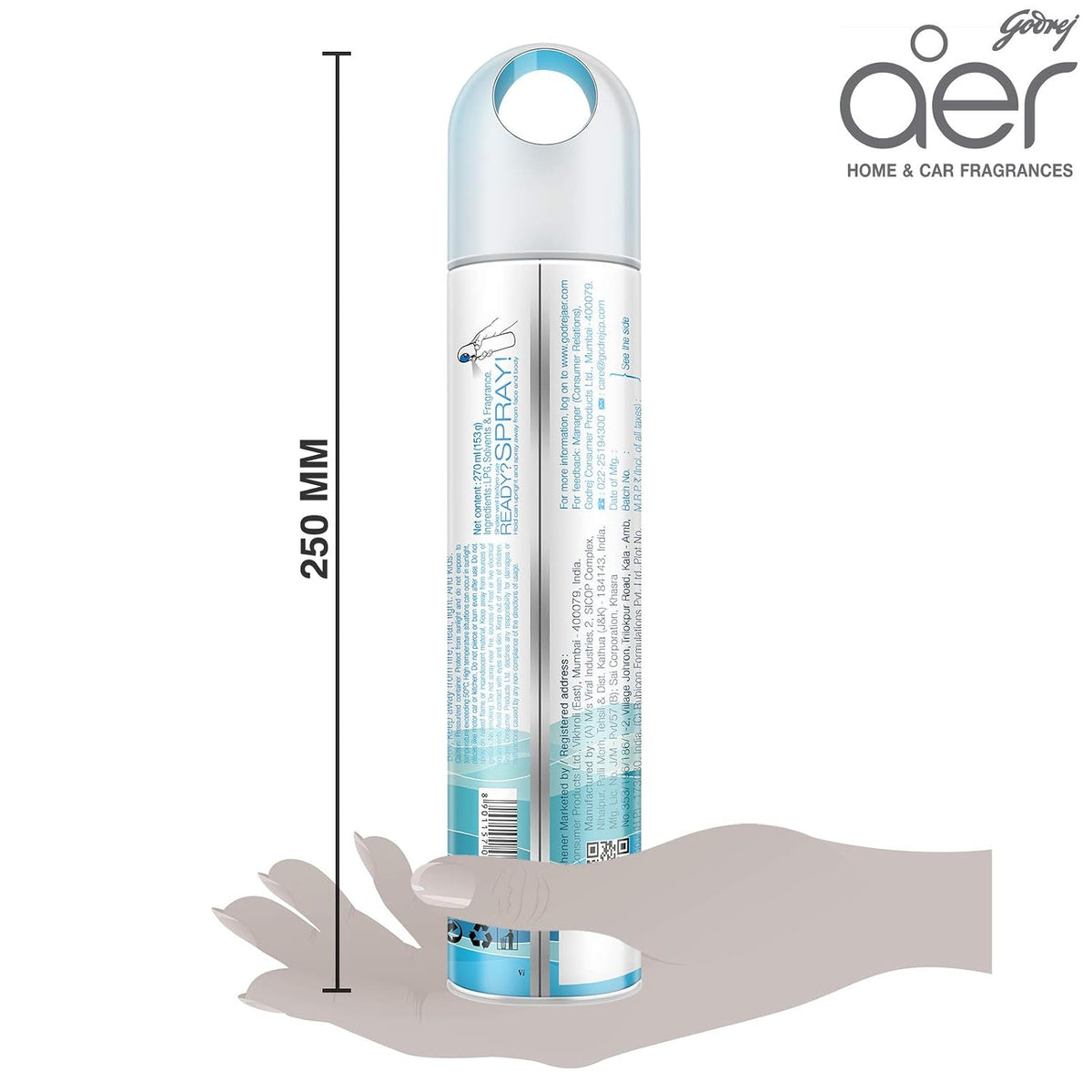 Godrej aer Spray | Room Freshener for Home & Office - Cool Surf Blue | Pack of 2 (220 ml each)| Long-Lasting Fragrance