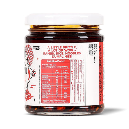 Urban Platter Raayu Chilli Oil, 160g (Japanese Condiment | Infused with Sesame & Garlic | For Ramen, Rice, Dumplings & Silken Tofu)
