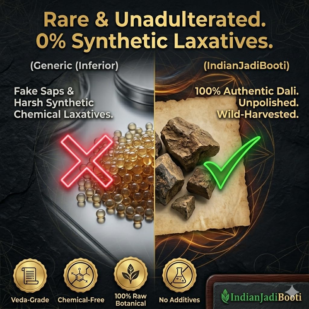 IndianJadiBooti Pure Sakmuniya Dali (Scammony Resin) | Raw Botanical for Deep Colon Cleanse, Occasional Constipation, Sluggish Digestion & Gut Detox | Veda-Grade Unani Herb (10g)