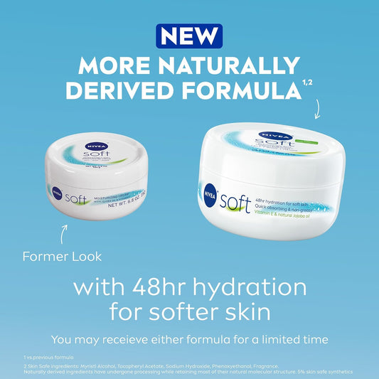 NIVEA Soft Moisturizing Creme, 6.8 Ounce (Pack of 3)
