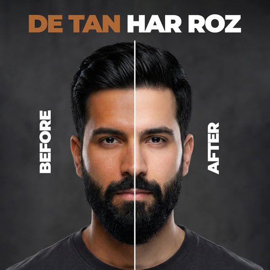 Beardo Face De-Tan Express Kit for Men | Face Wash, Face Scrub & Clay Mask | Helps Remove Tan, Dirt & Dead Skin | 3-Step Express De-Tan Routine