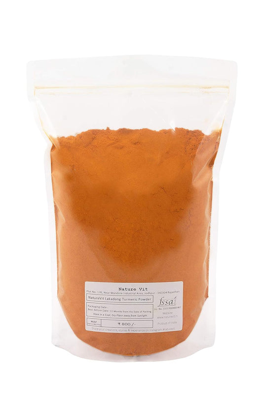 NatureVit Lakadong Turmeric Powder 2 Kg | High Curcumin (7-9%) Haldi | Pure & Natural | From Meghalaya | Immunity Booster, Anti-Inflammatory & Antioxidant Rich | Golden Milk & Cooking