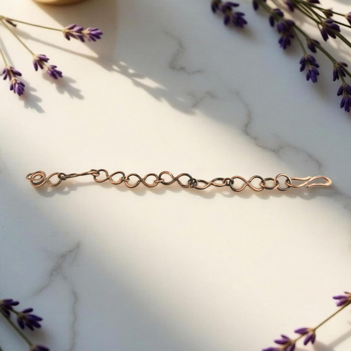 SHINDE EXPORTS Pure Copper Link Chain Bracelet Unisex S Hook 8.5 Inch