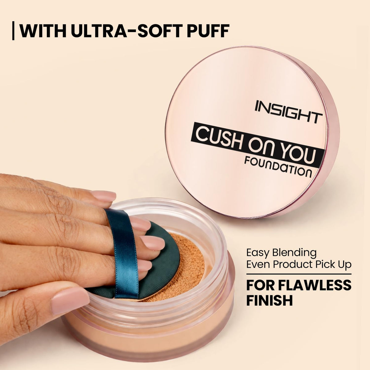 INSIGHT Cosmetics Cush On You Foundation Mocha Glow | Lightweight Liquid Foundation for Smooth Natural Finish | Buildable Coverage Makeup Base for Everyday Use | Long Lasting Face Makeup-20g