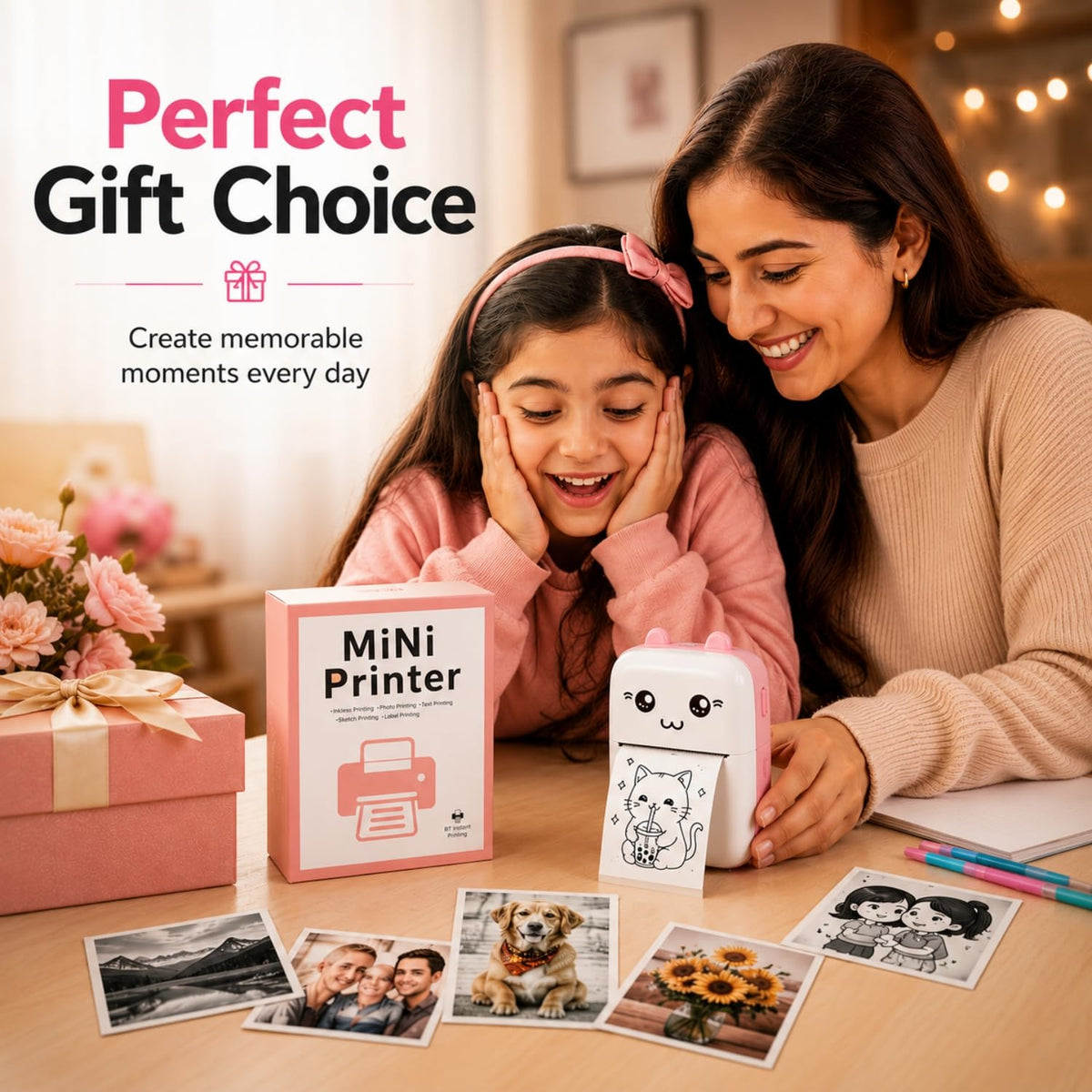 Toy Imagine Mini Portable Thermal Printer, Pink