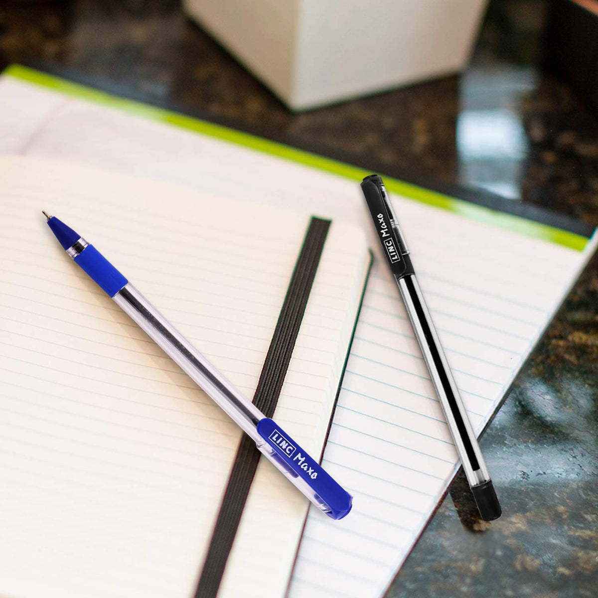 Linc Maxo Fine 0.7 mm Ball Pen | Black Ink | Pack of 25
