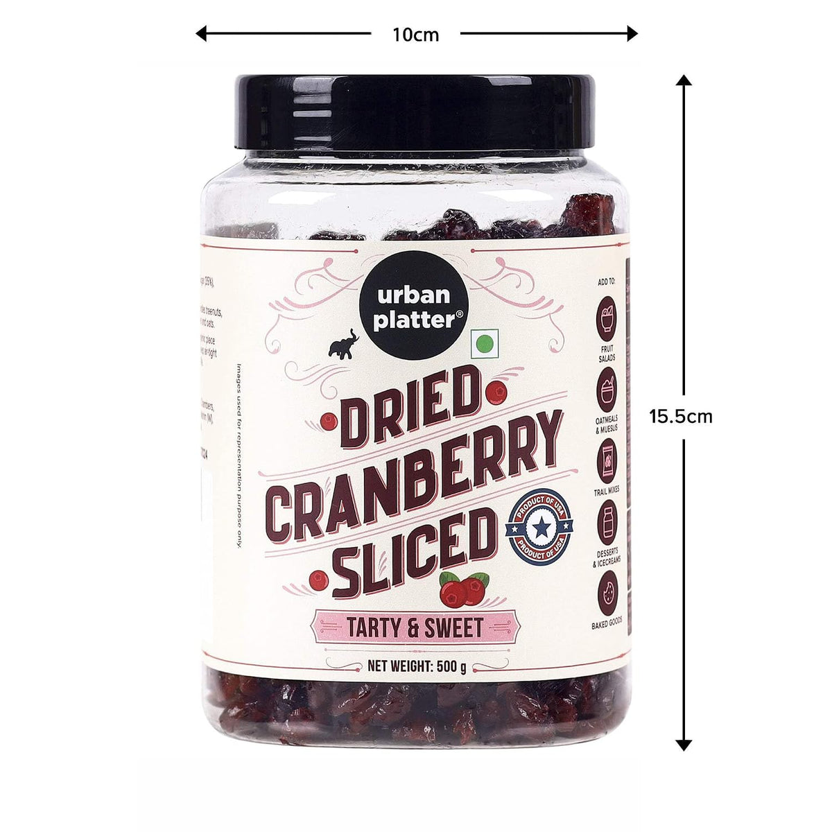 Urban Platter Dried Red Cranberry, 500 g