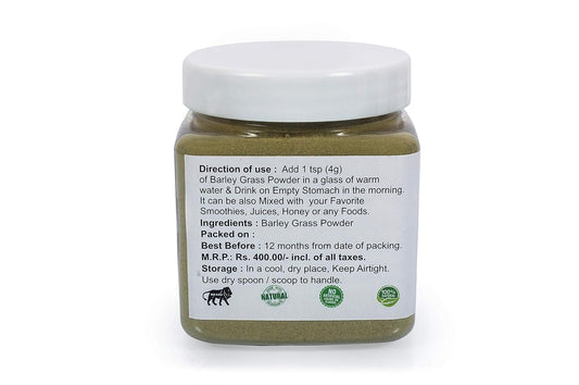 NatureVit Barley Grass Powder 250g | Alkalizing Superfood for Detox & Immunity | Rich in Chlorophyll, Enzymes & Antioxidants | Vegan & Gluten-Free