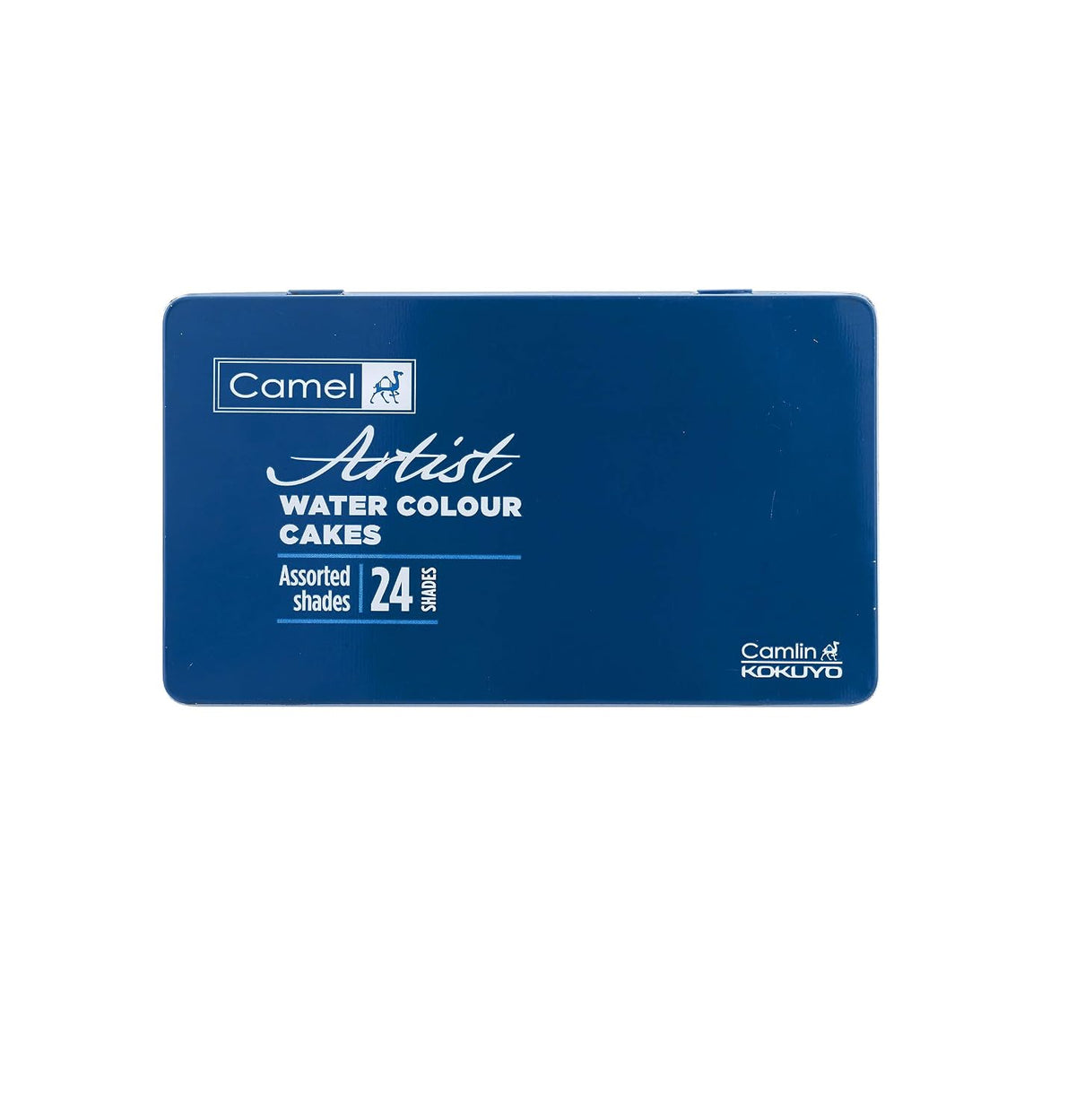 Camel Camlin Artist Brush Pen Set - Pack of 12 (White) Artist Water Colour Cake Set - Pack of 24 (Blue)