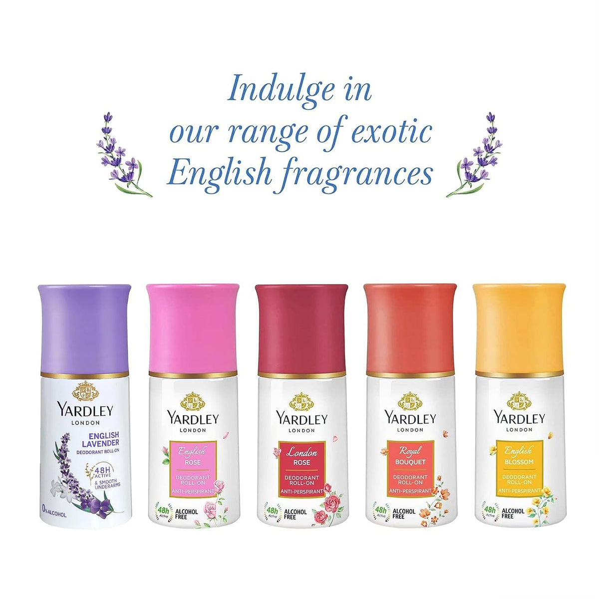 Yardley London Unisex Rose And English Lavender Roll-On, Combo Of 2