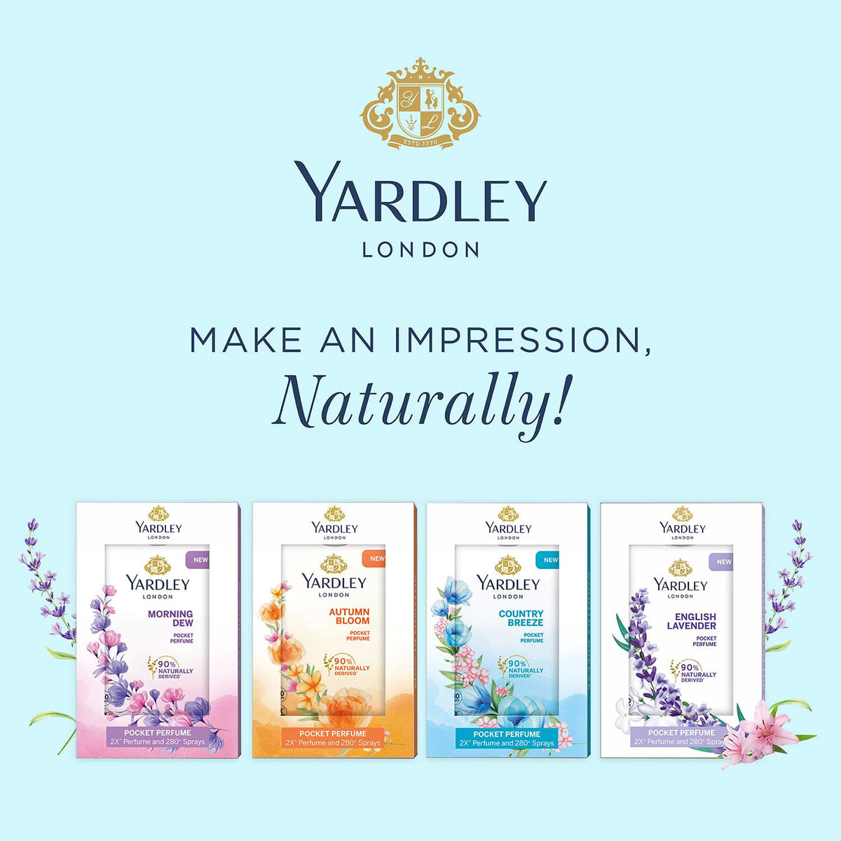 Yardley London Country Breeze Compact Perfume for Women, 18ml