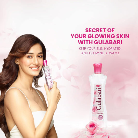 Dabur Gulabari Premium Rose Water - 400ml (Pack of 6) | With No Paraben | Cleanses, Hydrates & Moisturises Skin | Balances & Restores Skin's pH Levels | For All Skin Types