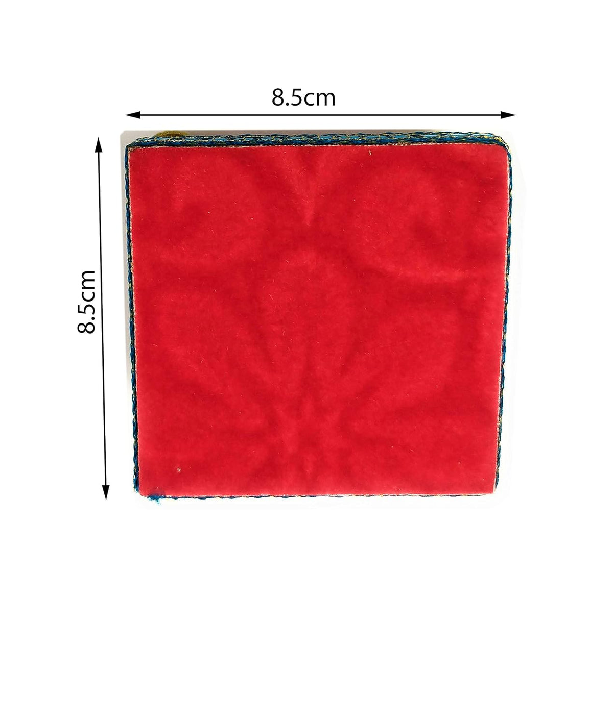 SHINDE EXPORTS Wooden Meenakari Velvet Chowki Bajot choki chaurang patla for Idols and Pooja Articles (red, 8.5x8.5cm)