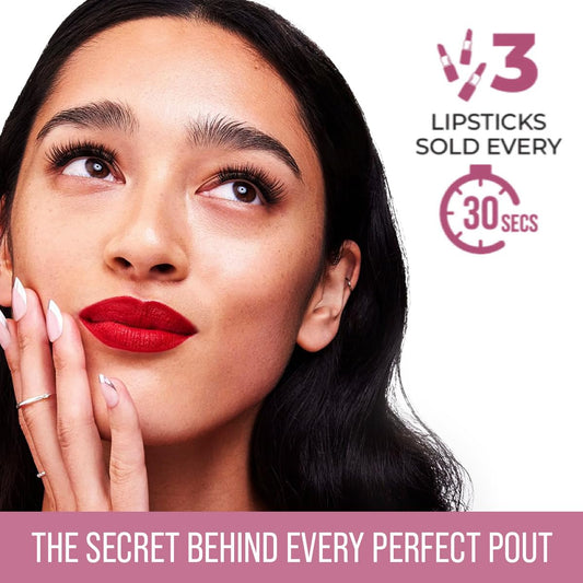 INSIGHT 24 Hrs Non-Transfer Matte Lipstick | Lightweight, Highly Pigmented, Long Wear | Kiss Proof & Smudge Proof | With Vitamin E & Jojoba Oil | Vegan, Toxin Free |Shade - 19 How Are You (3g)