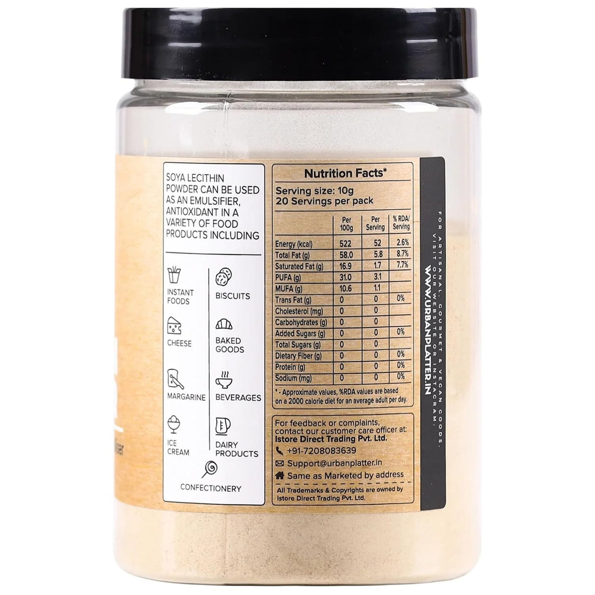 Urban Platter Soy Lecithin Powder (E322), 200g