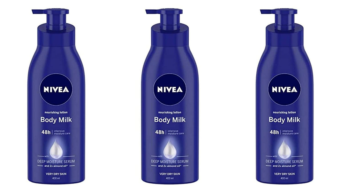 Nivea Body Milk nourishing lotion (Pack of- 3) (1200 ml)