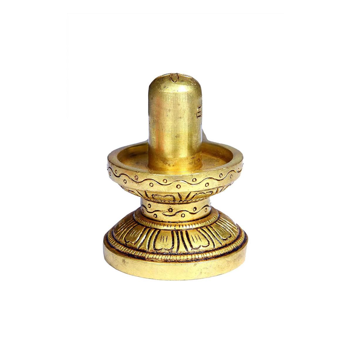 Aalayam Selveer Shivling Brass for Pooja | Sivalingam Mini | Mini Brass Shiva Lingam for Puja 5 CM Height, 175g Gold Colour 1 No