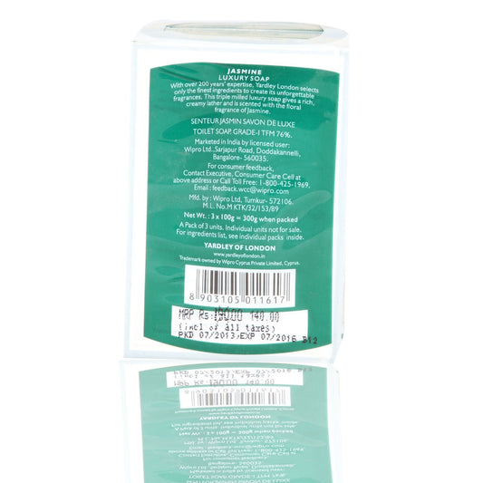Yardley Soap - Jasmine, 3 x 100g Pack