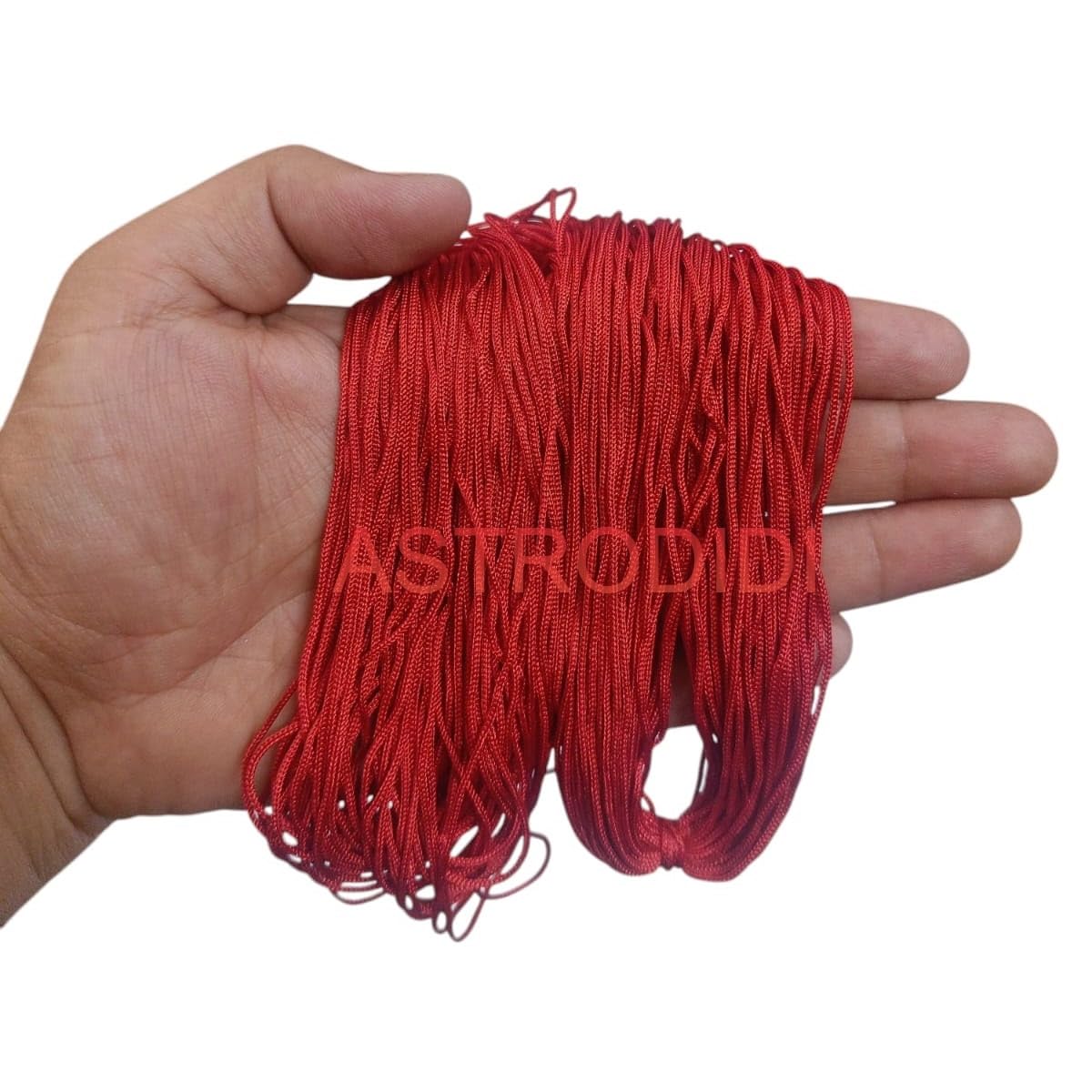 ASTRODIDI Religious Red Sacred Thread Laal Silk Dhaga Raksha Sutra | Lal Color ka Dhaga Perfect For Puja and Religious Purpose and Bracelet Jewelery Making, Arts And Crafts Etc (Lengh Approx 30 Meter)