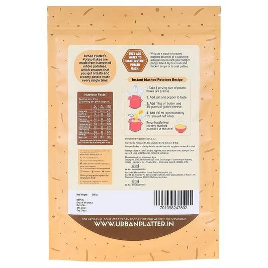 Urban Platter Potato Flakes, 500 g (Dehydrated Potato Flakes | Ready to Use Dried Potato Bits | Quick and Convenient)